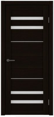 Полотно дверное остекленное Эко-шпон Пекин 700 темный кипарис стекло мателюкс
