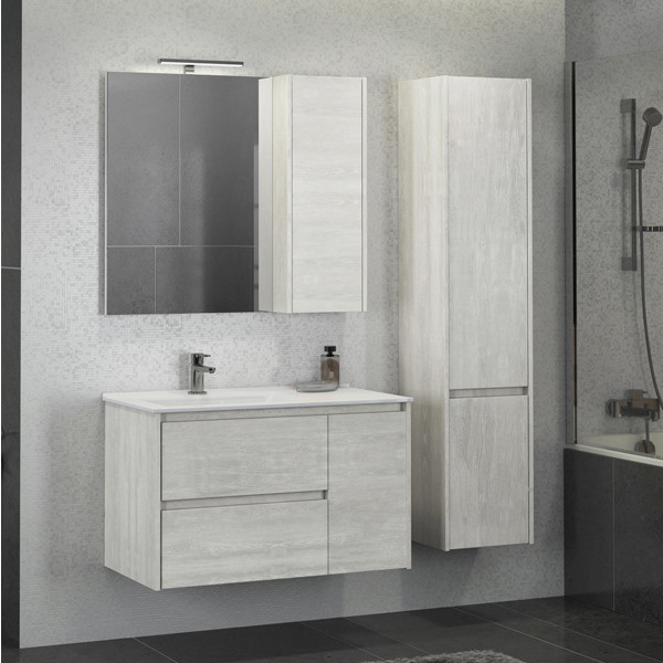 Шкаф-колонна Comforty Бремен-35 дуб белый