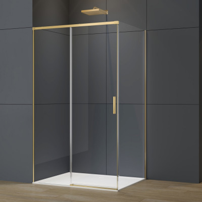 Душевой уголок Софт 2 (Soft 2) VSR-3SO29012CLG, 1200*900, брашированное золото, стекло прозрачное