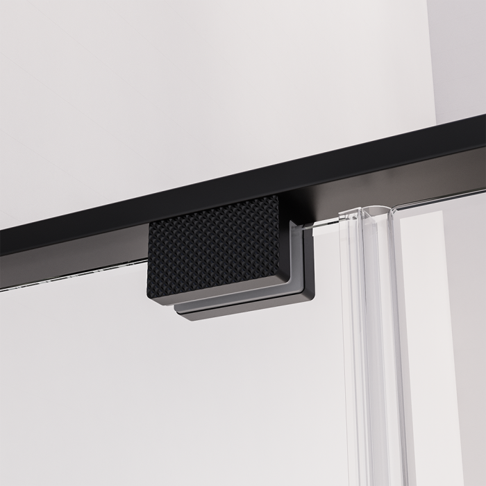 Душевой угол распашной Veconi Premium Alassio SP BB, 1500х800x2000, черный матовый, стекло черное