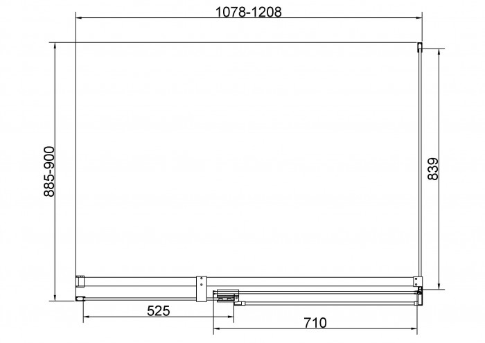 Душевой уголок Экстенза (Extenza) VSR-4EX111290CLG, 1100/1200*900, брашированное золото, стекло прозрачное