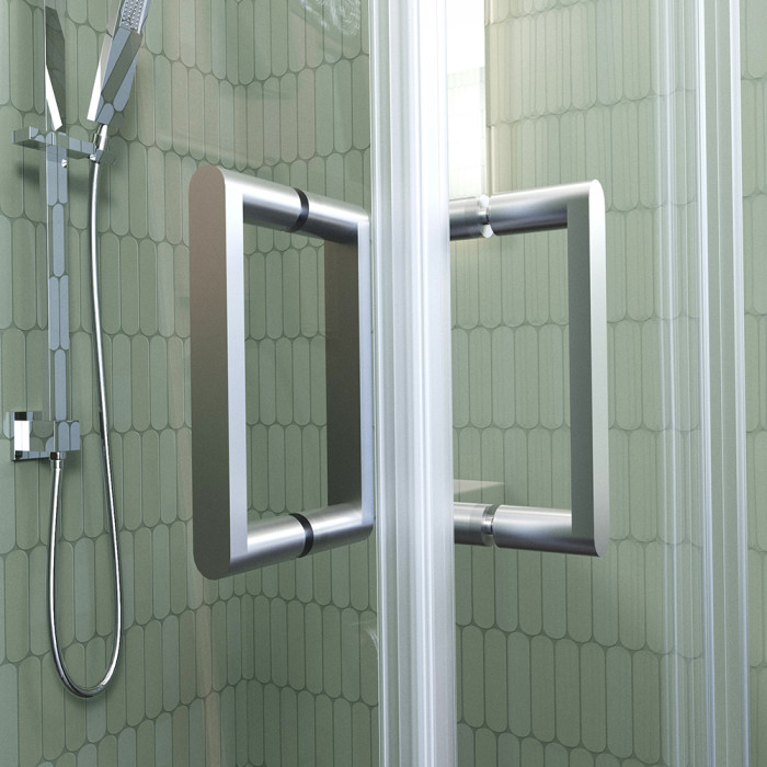 Душевой угол Veconi Rovigo RV-10, 1000x900x1950, хром, стекло прозрачное
