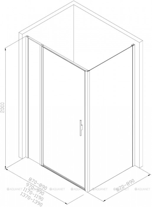 Душевой уголок Allen Brau Priority 90x90 3.31026.BA + 3.31044.BA серебро браш