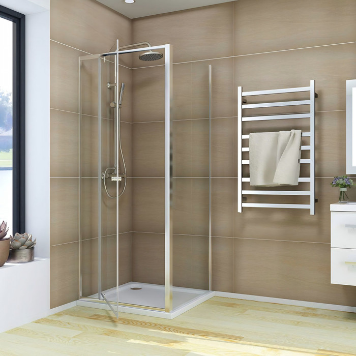 Душевой угол Veconi Rovigo RV-026, 800х1000х1950, хром, стекло прозрачное