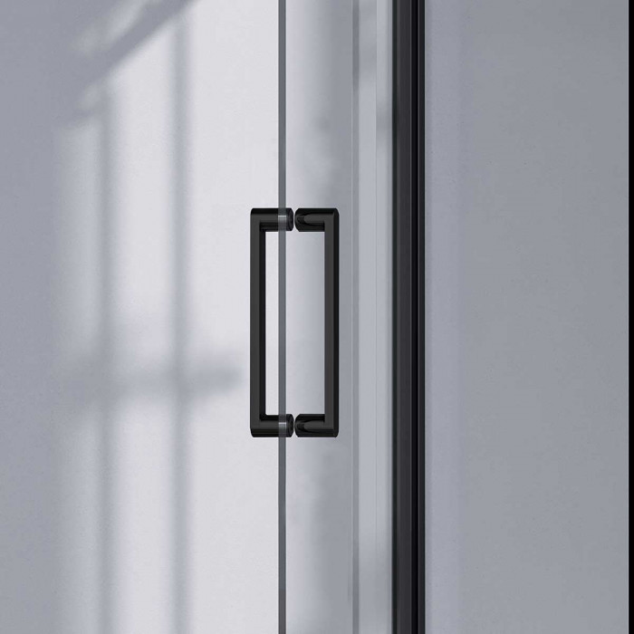 Душевой уголок Комо-Н (Como-N) VSR-4CN1016CLB, 1600*1000, черный, стекло прозрачное