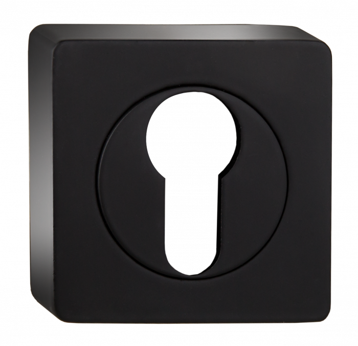 Накладка квадратная на цилиндр B2B ET AL 02 Black, черный