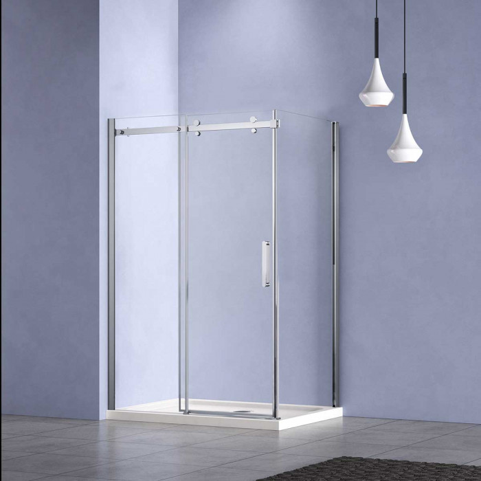 Душевой уголок Комо-Н (Como-N) VSR-4CN1016CL, 1600*1000, хром, стекло прозрачное
