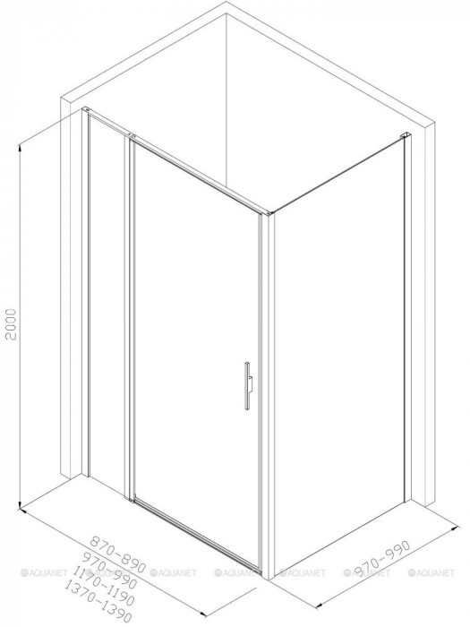 Душевой уголок Allen Brau Priority 100x100 3.31029.BA + 3.31047.BA серебро браш