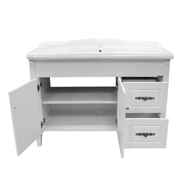 Тумба-умывальник Comforty Палермо-120 белый глянец с раковиной Comforty 3312