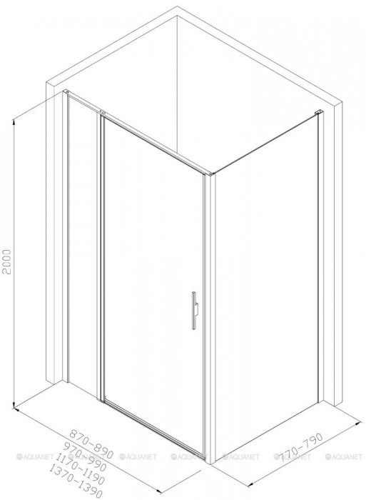 Душевой уголок Allen Brau Priority 120x80 3.31032.BA + 3.31041.BA серебро браш