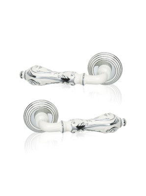 Ручка дверная ADDEN BAU PALAZZO V201 ENAMEL/CHROME (цвет Эмаль/Хром)