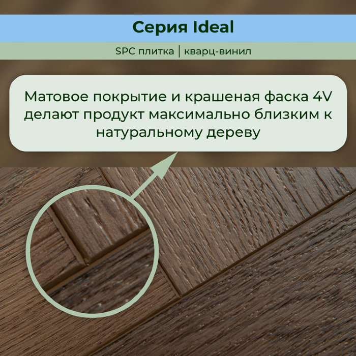 Кварвиниловый ламинат (SPC) Ideal Пекан 126x630x5 STRONG STEP