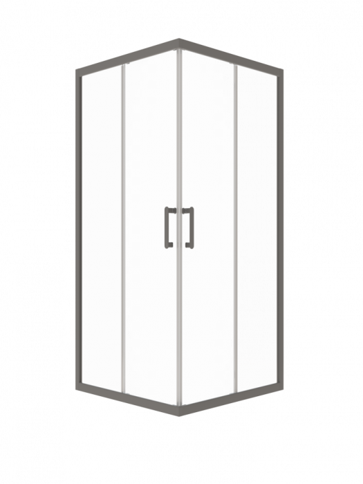 Душевой уголок Triton pro Фикс-Графит 80×80 см (передние стёкла)