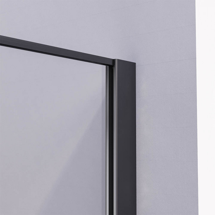 Душевой угол раздвижной Veconi Premium Ptato 300 SP GR-R, 1500х800x2000, брашированный графит, стекло прозрачное