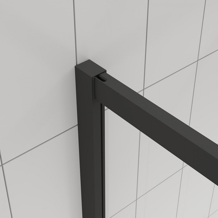 Душевой угол Veconi Evo 300 B, 1000х900x1950, черный матовый, прозрачное стекло
