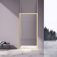 Душевая дверь Слим 8мм (Slim 8mm) VDP-4SL900CLG, брашированное золото, стекло прозрачное