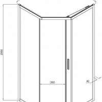 Душевой уголок Aquanet Bright 90x90 AE90-P-90x90-BT черный