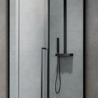 Душевой уголок Aquanet Ideal AE-AXC92MB-S-B 1200x900, прозрачное стекло