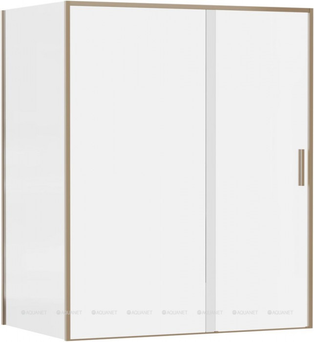 Душевой уголок Aquanet Pleasure Evo 160x100 AE65-160x100-GBT профиль золото-никель браш, прозрачное стекло
