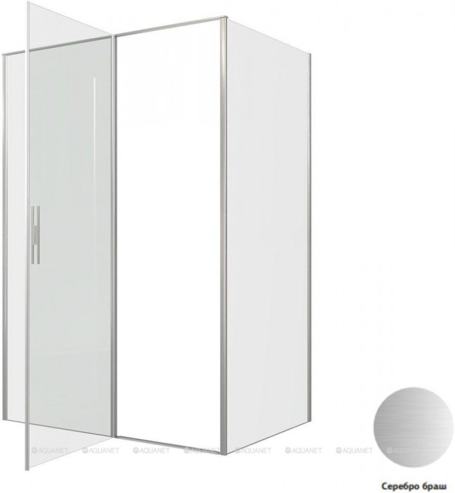 Душевой уголок Allen Brau Priority 140x100 3.31035.BA + 3.31047.BA серебро браш