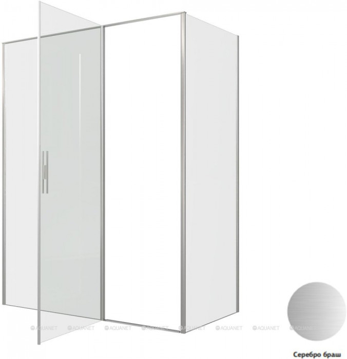 Душевой уголок Allen Brau Priority 160x80 3.31038.BA + 3.31041.BA серебро браш