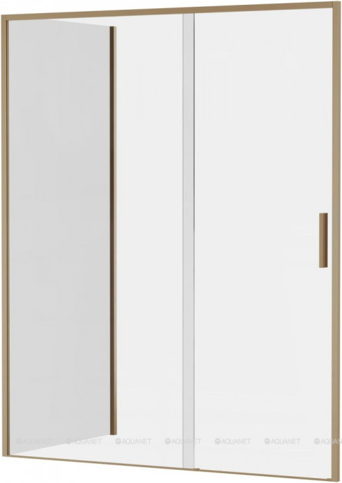 Душевой уголок Aquanet Pleasure Evo 160x90 AE65-160x90-GBT профиль золото-никель браш, прозрачное стекло_