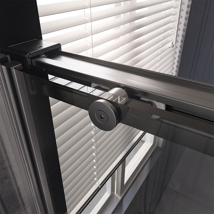 Душевой угол Veconi Premium Trento PTC-SP-40GR, 1300х900x2000, брашированный графит, стекло прозрачное