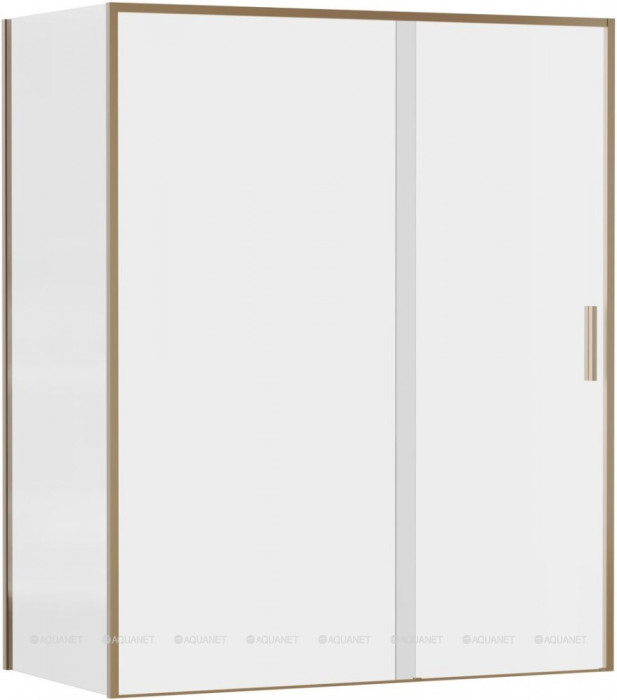 Душевой уголок Aquanet Pleasure Evo 160x80 AE65-160x80-GBT профиль золото-никель браш, прозрачное стекло