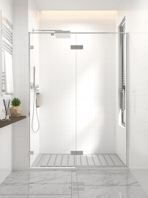 Душевая дверь распашная Veconi Premium Alassio CH, 1300х2000, хром, стекло прозрачное осветленное