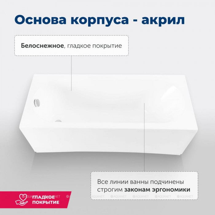 Акриловая ванна Aquanet Lotos 165x70 (с каркасом)