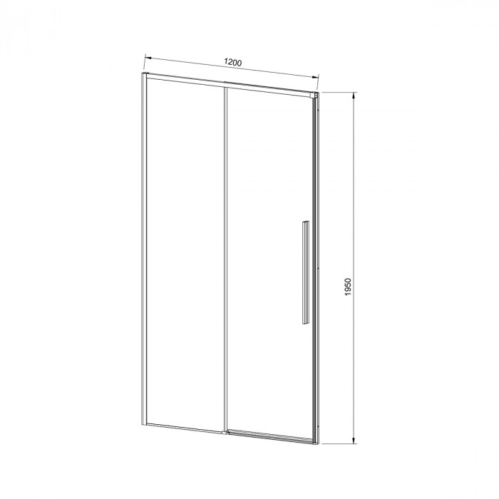 Душевая дверь Слим-Н (Slim-N) VDS-4SN120CLG, 1200, брашированное золото, стекло прозрачное