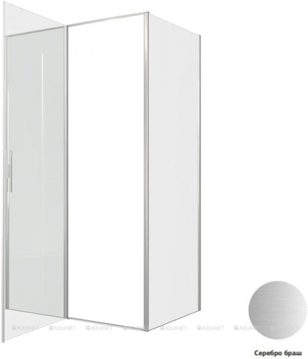 Душевой уголок Allen Brau Priority 120x80 3.31008.BA + 3.31014.BA серебро браш