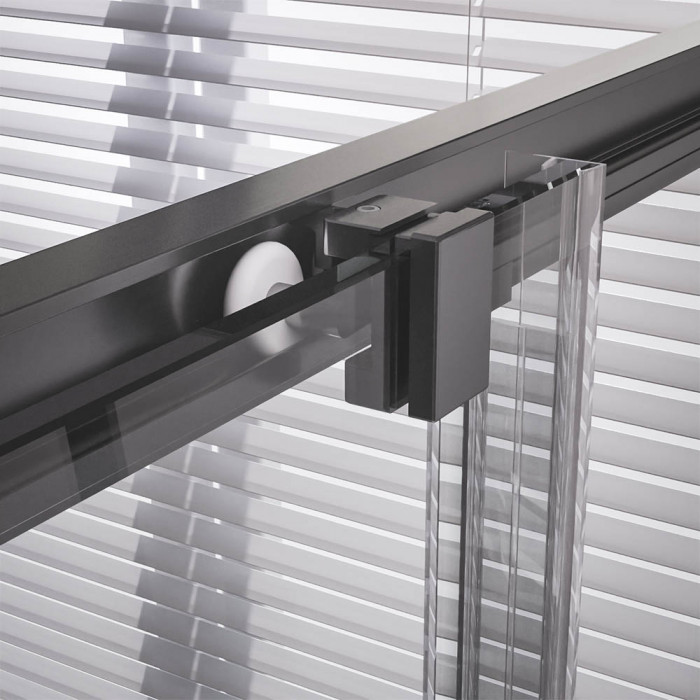 Душевой угол Veconi Premium Trento PTC-20GR, 1000Х1000x2000, брашированный графит, стекло прозрачное
