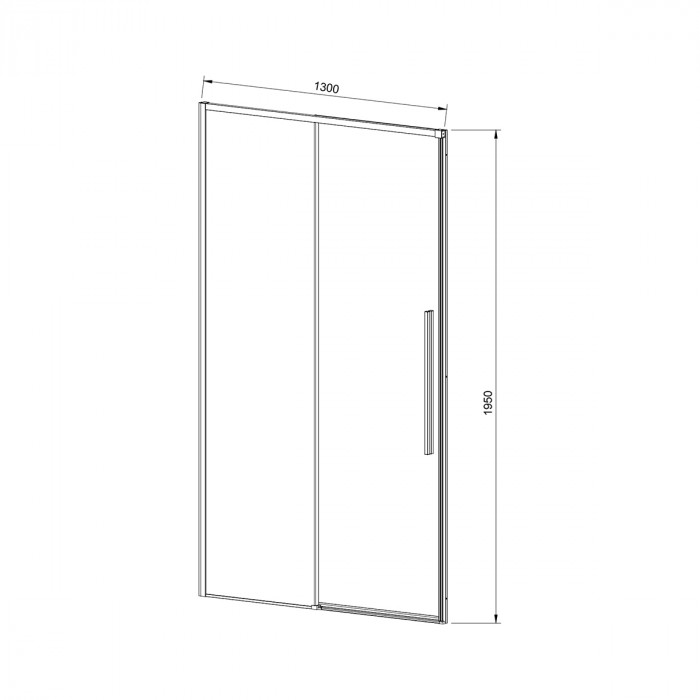 Душевая дверь Слим-Н (Slim-N) VDS-4SN130CLGM, 1300, вороненая сталь, стекло прозрачное