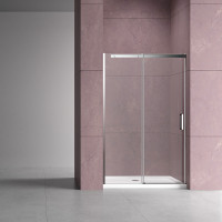 Душевая дверь Дайс (Dice) VDS-4D140CL, 1400, хром, стекло прозрачное