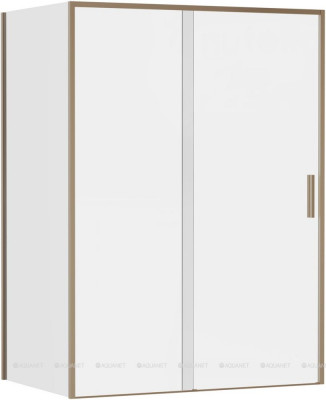 Душевой уголок Aquanet Pleasure Evo 140x90 AE65-140x90-GBT профиль золото-никель браш, прозрачное стекло_