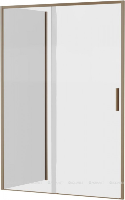 Душевой уголок Aquanet Pleasure Evo 140x90 AE65-140x90-GBT профиль золото-никель браш, прозрачное стекло_